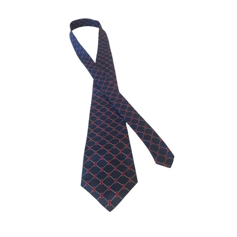 MLB Boston Red Sox Neck Tie Mens Official Blue Red White 'B' Logo Baseball Sport